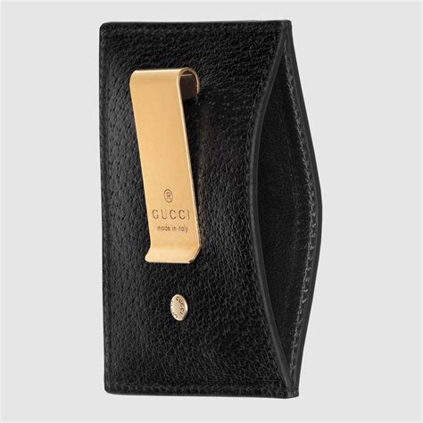 money clip card holder gucci|gg marmont leather money clip.